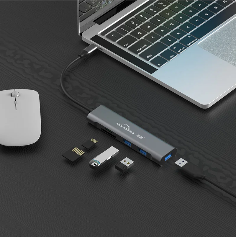 Док-станция для ноутбука type C USB 3,0 HDMI TF LAN PD usb-хаб type-C для Macbook для huawei XiaoMi DELL Surface lenovo Dock