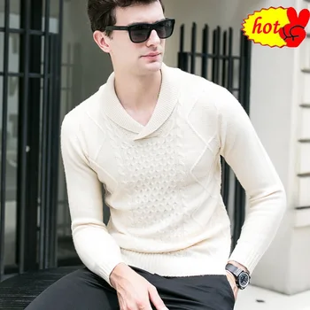 

Wool Pure Merino Sweater New Arrival Casual Autumn Winter Pull Homme Streetwear Warm Sweaters Clothes
