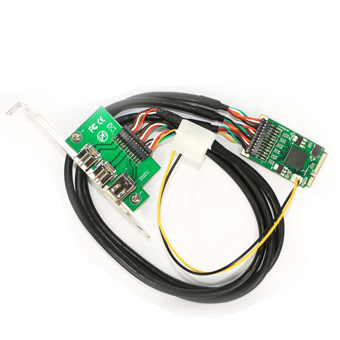  Mini Tarjeta de controlador PCI-E a IEEE 1394 Combo 1x 1394A 6Pin y 2x 1394B 9Pin adaptador para cá