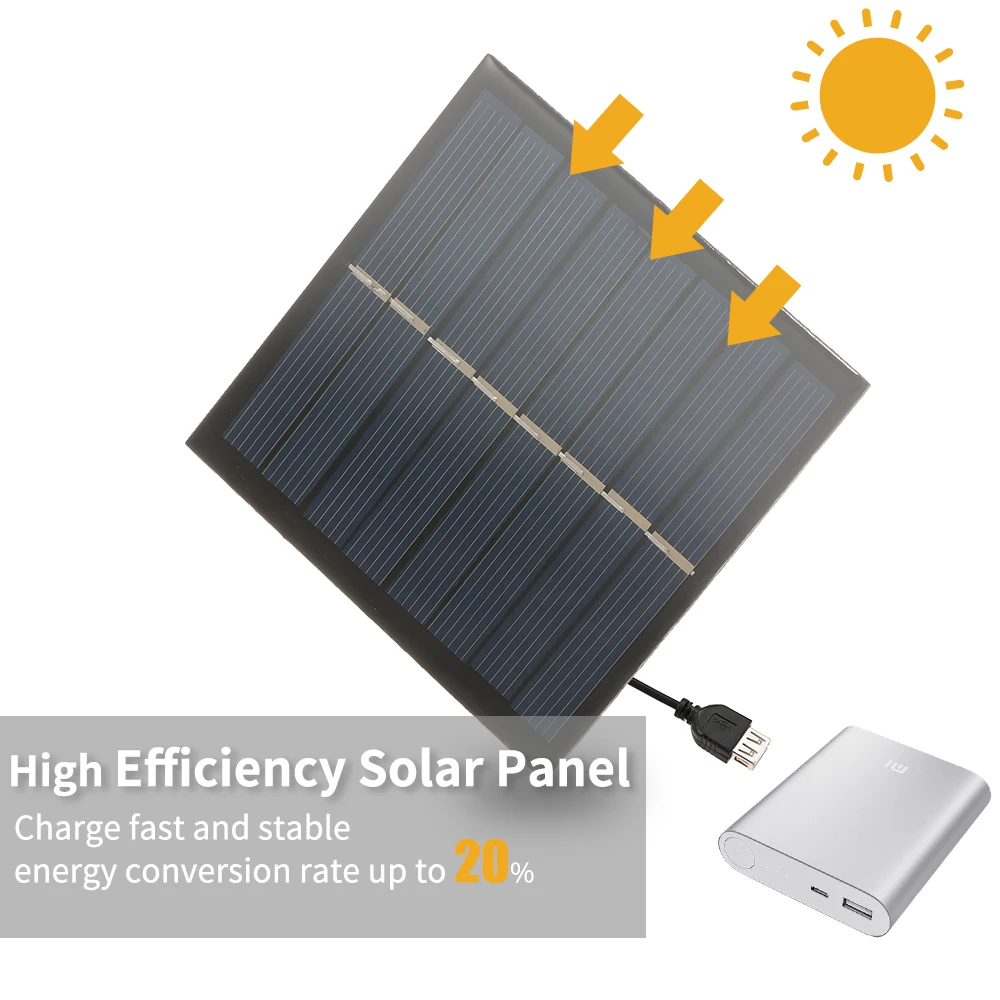 

Smart Solar Battery Carger 1W/4V Solar Charger for 2 * 1.2V AAA Rechargeable Battery Polycrystalline Epoxy Solar Panel 90*90mm