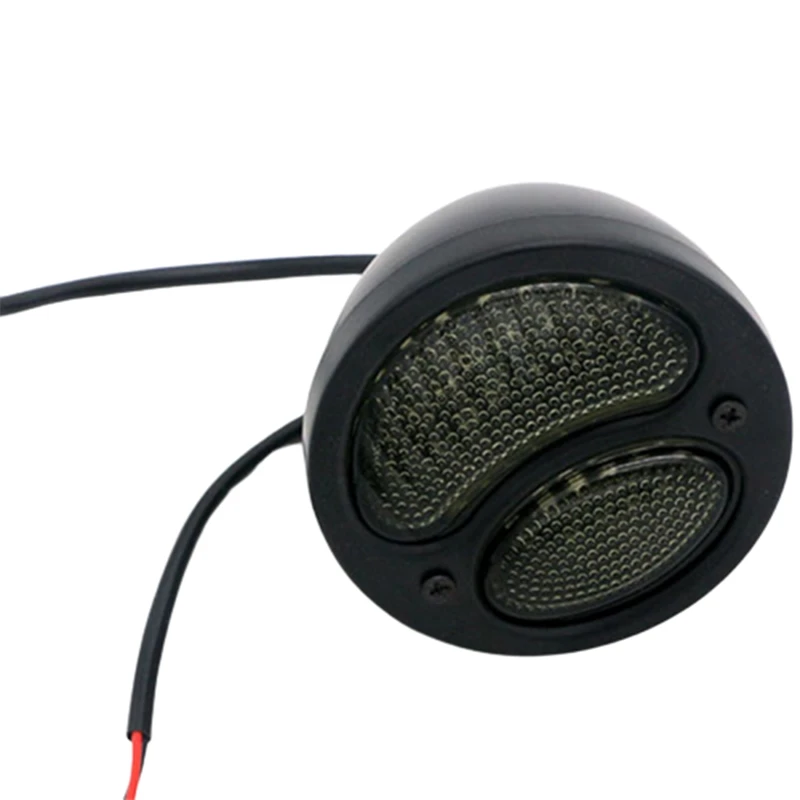 

Motorcycle LED Tail Light Round Brake Light Retro Universal Tail Light
