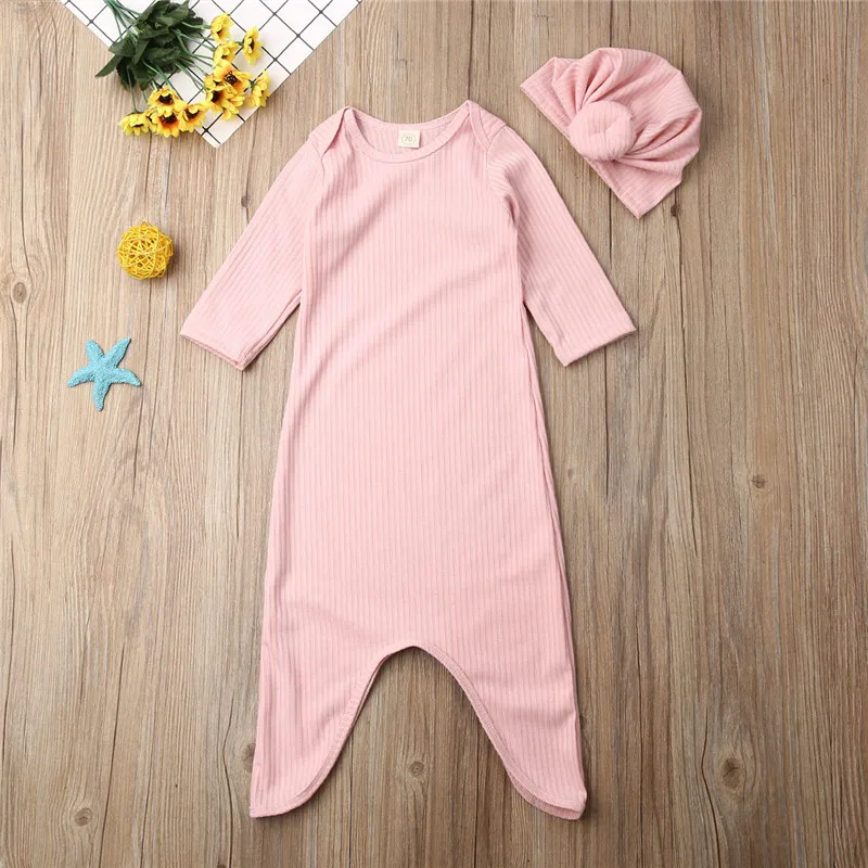 Мягкое теплое муслиновое одеяло для новорожденных девочек, зимний спальный мешок + шапка, хлопковый розовый комплект
