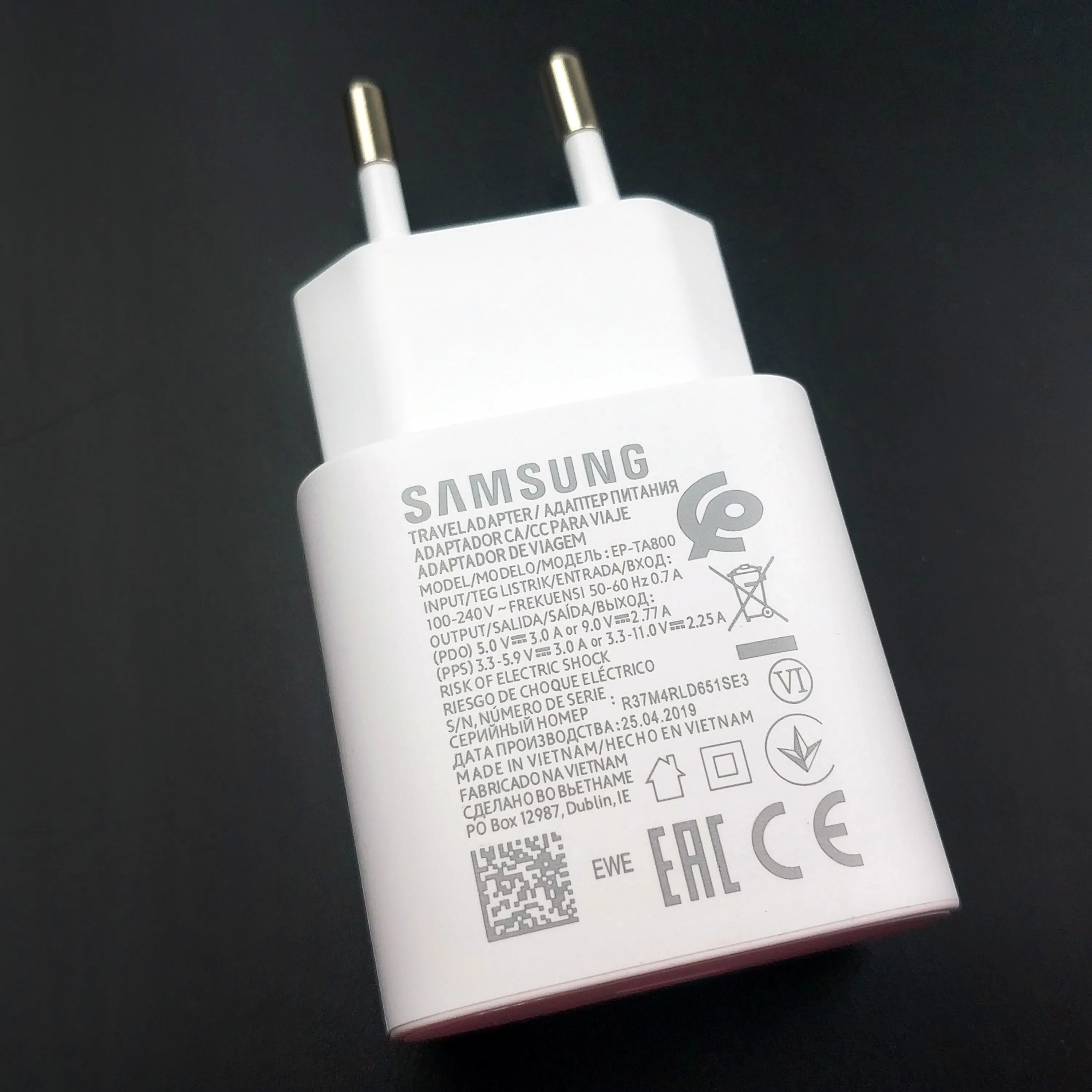 Оригинальное настенное зарядное устройство samsung Galaxy для Note10 9 8 s9 S8 plus 9V2. 77A адаптивный адаптер для быстрой зарядки и кабель Usb type-C