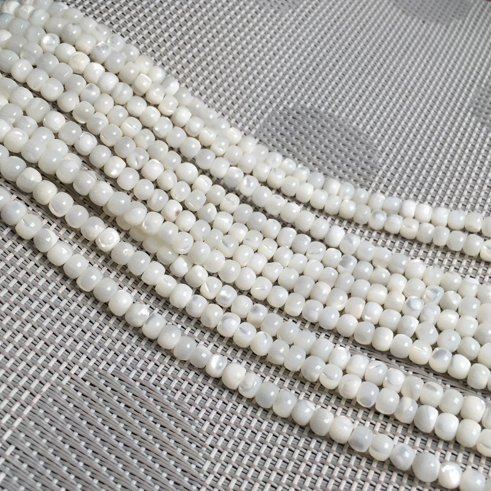 Shell beads Natural Shell Beading Round Mother of Pearl Loose Beads for Jewelry Making