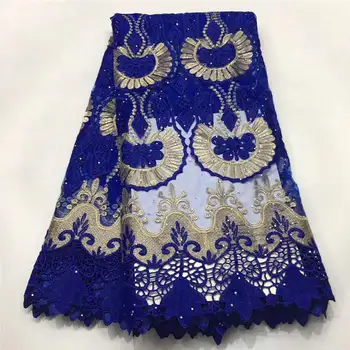 

African Lace Fabric 2019 High quality Stones with Embroidery Nigerian Lace Fabric For Women French Mesh Lace Fabric CT5231