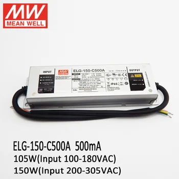 

MEAN WELL ELG-150-C500A 150W 150~300V 500mA Constant Current Mode Adjustable led driver waterproof IP65 LED Power Supply
