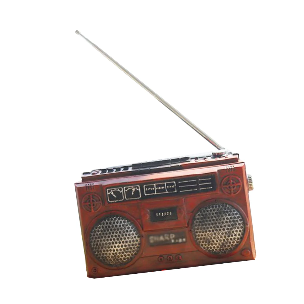 Retro Style Home Desktop Decor Resin Crafts Antique Radio Shape Saving Pot Resin Ornaments for Home Tabletop Decor Shop Display