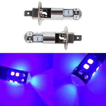 

NEW 2x H1 10000K Deep Blue 100W LED Headlight Bulbs Kit Fog Driving Light