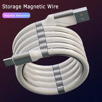 

1pc USB Magnetic Suction Data Line For Type-c/Android /Micro General Portable Easy Care Fast charge Data Cables 1M
