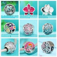 Summer collection Ocean Life Mixed Enamel& Multi-Colored charms 925 sterling silver Orchid beads fit bracelets diy fine jewelry