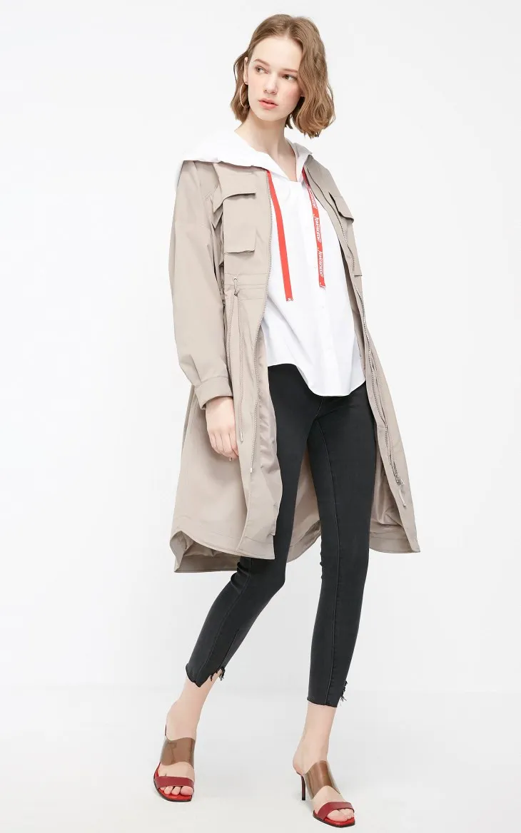 Vero Moda женский длинный Тренч с завязками на талии | 319121542