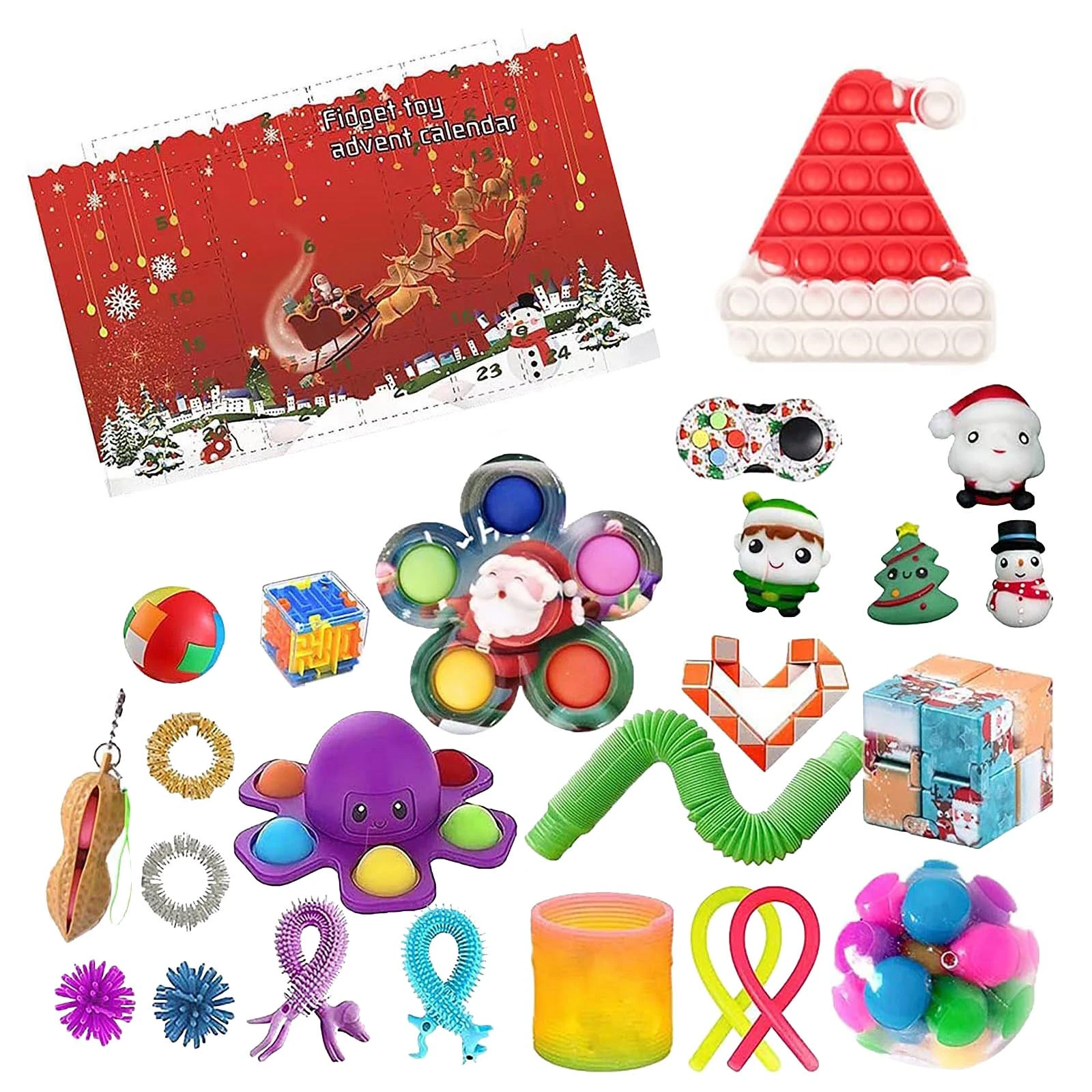 Fidget Advent Calendar For Kids, 2022 Christmas Countdown Advent Cale