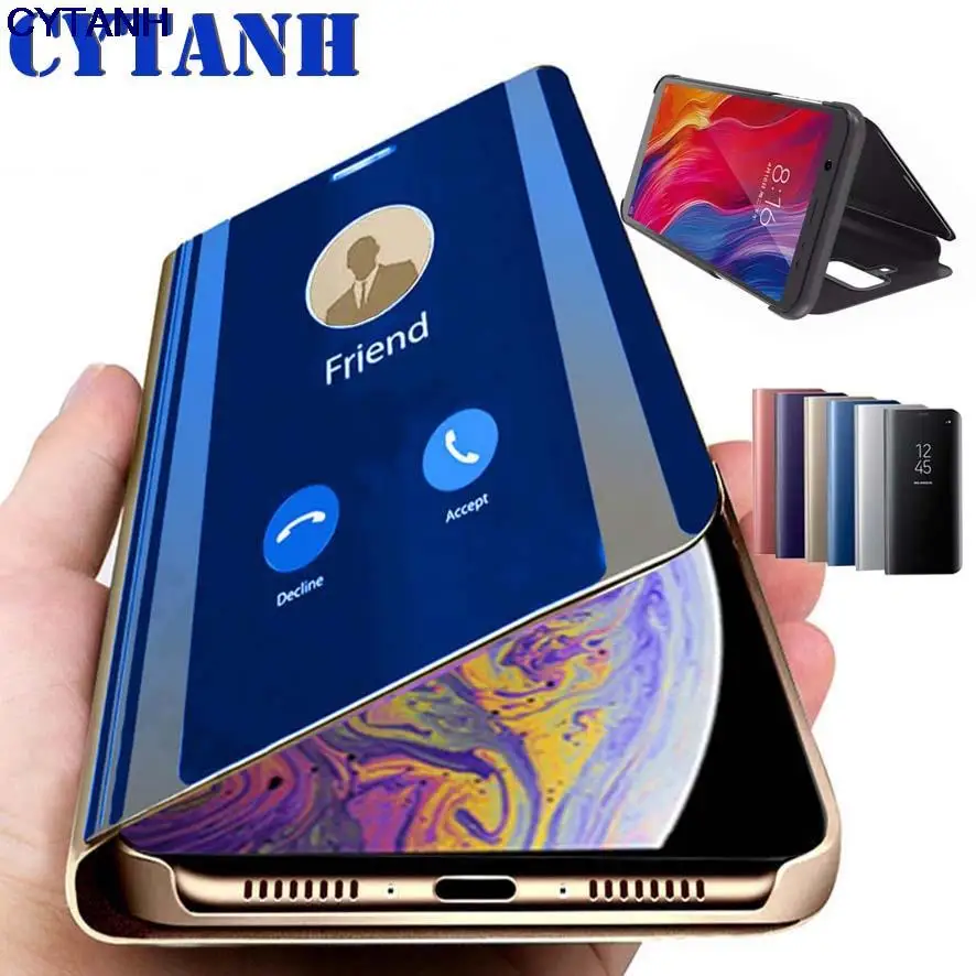 Smart Mirror Flip Case For Samsung Galaxy A20s A20e A20 Case Cover Stand Coque Fundas phone case smart mirror flip case