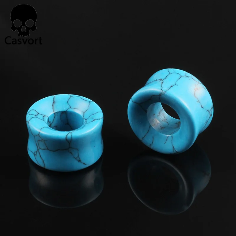 Casvort 2 шт. камень пирсинг уха, ювелирное изделие для тела, измерительные приборы Вилки растяжители для туннелей Серьги Тоннели расширитель мода подарок 2 шт./лот - Окраска металла: style 1