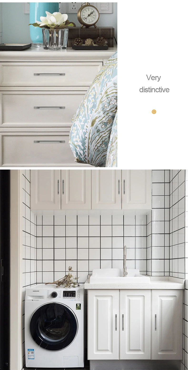 Gold Solid Aluminum Alloy Kitchen Cupboard Pulls American Style Black Cabinet Handles (9)