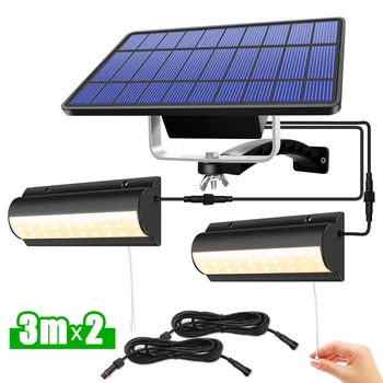 

Solar charging one with two wall lights split outdoor IP65 waterproof garden garden light 60LED