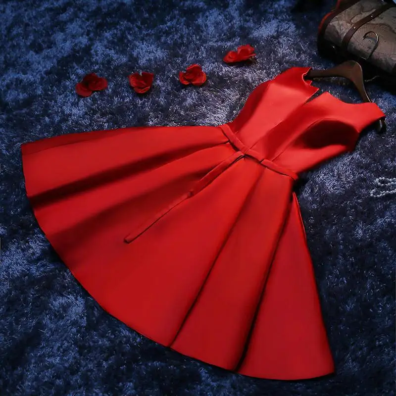 

Платье женское атласное средней длины, элегантное Формальное повседневное приталенное однотонное, средней длины, для свадьбы, подружки нев...