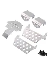 

5PCS Stainless Steel Bumper Axle Anti-collision Guards Chassis Armor Protective Plate For TRAXXAS 1/10 RC Crawler TRX-4 TRX4