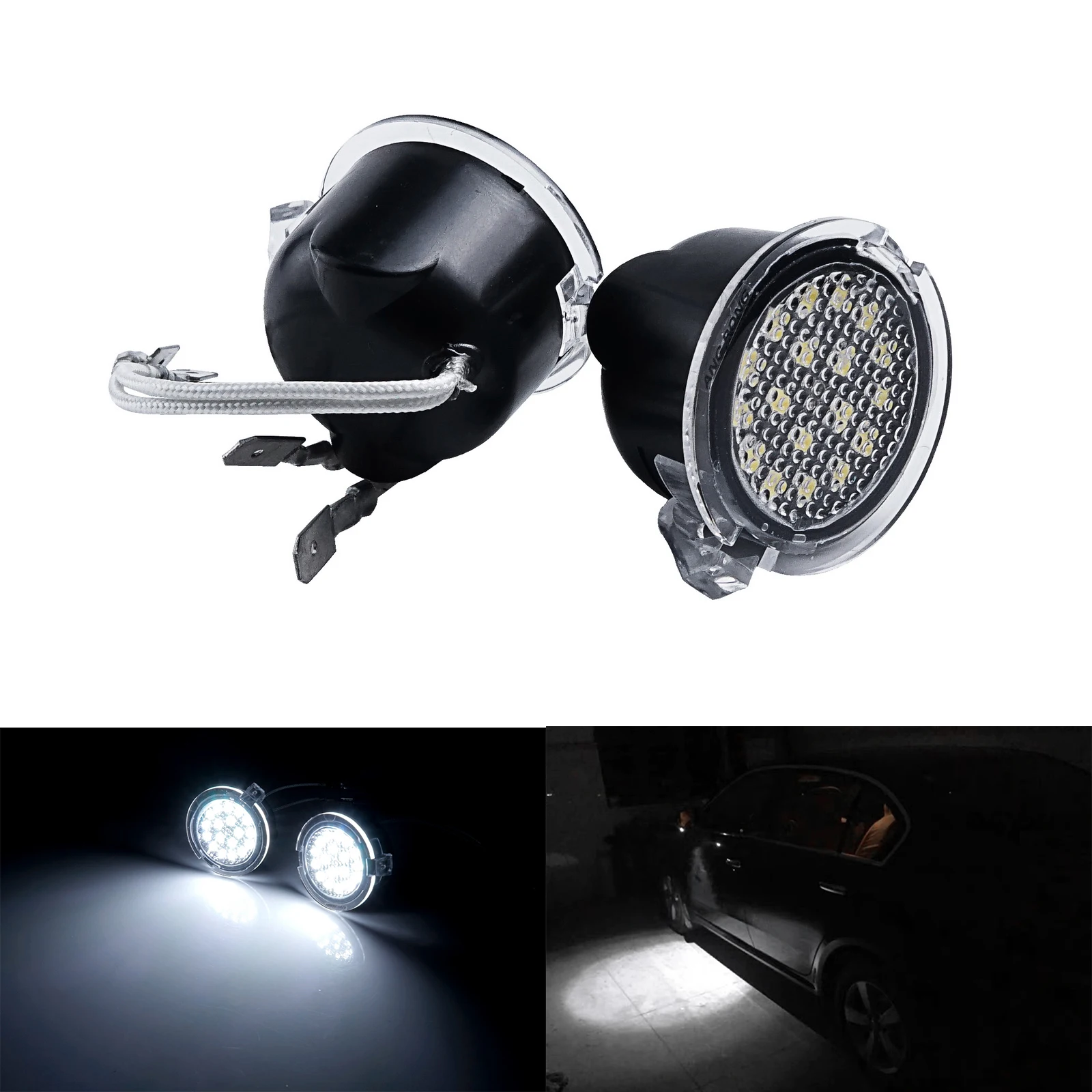 Per Ford Mondeo S-Max Explorer Edge Flex Lincoln Led Sotto Le Luci Della Puddle Dello Specchio