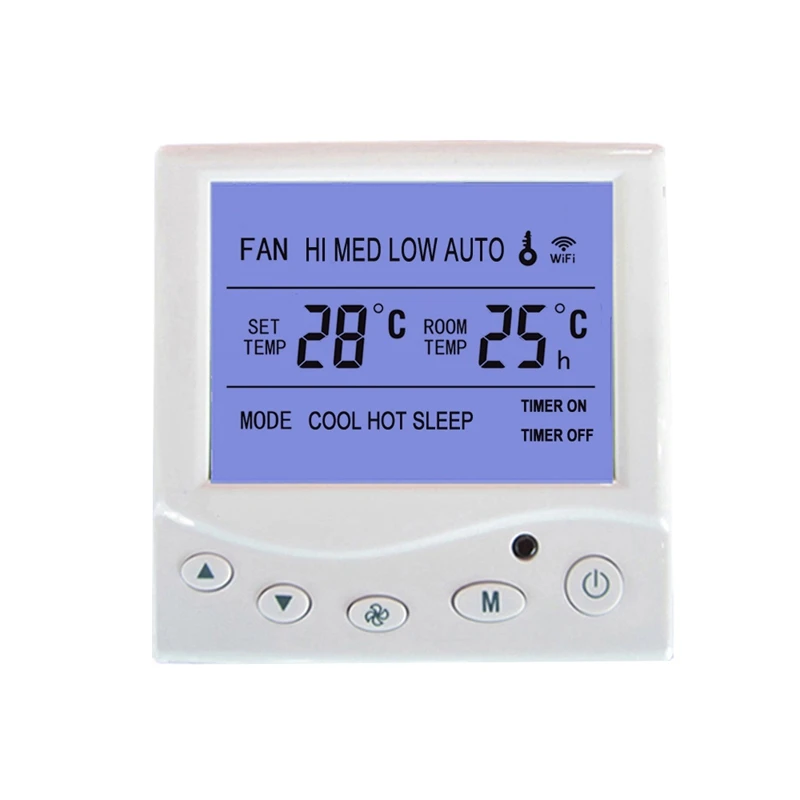 WiFi Thermostat Central Air Conditioning Fan Coil FCU Room Temperature Controller Cooling Heating 9A Smart Phone Remote Control |