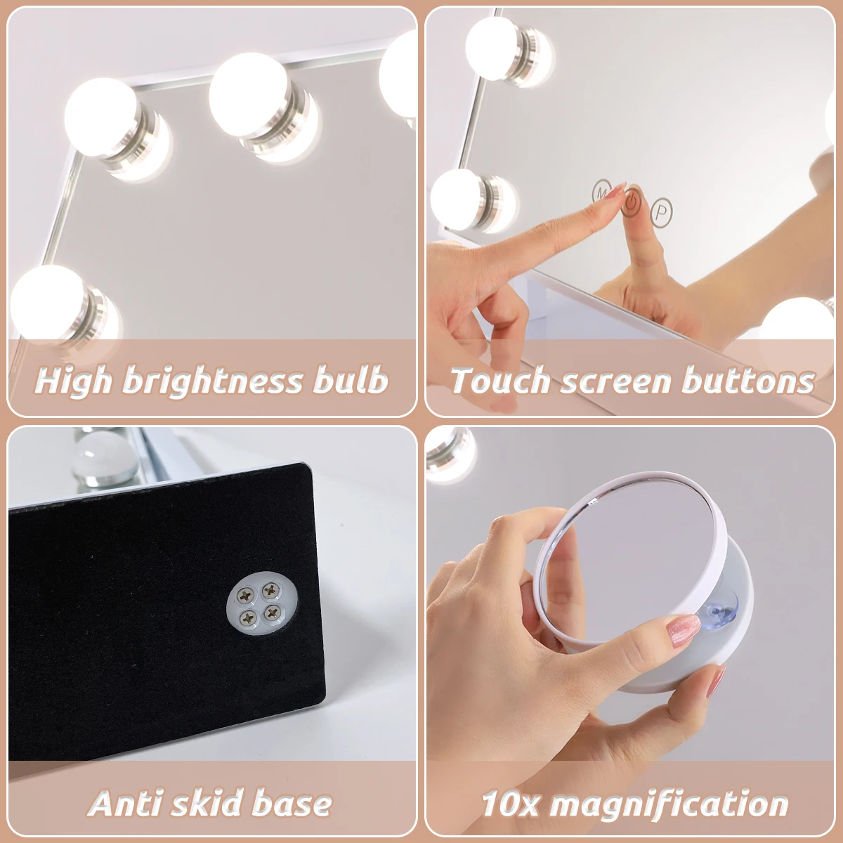 Find your favorite productWEILY Hollywood Vanity Mirror with Lights