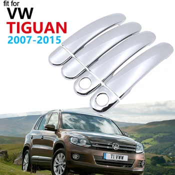 

Luxurious Chrome Door Handle Cover Trim Set for Volkswagen VW Tiguan 2007~2015 Accessories Car Stickers 2010 2011 2012 2013 2014