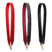 

Wide Shoulder Strap High Quality Bag Strap Snakeskin Crocodile Pattern Bag Strap New Fashion Microfiber Leather Bag Accessorie