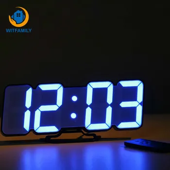 

Led Wall Clocks 115 Colors Remote Control Desktop Watch Digital Alarm Clock Night Light Table Watches with Temperature