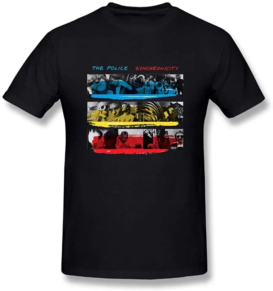 TSDFC Men's The Police Synchronicity T Shirts Black unisex men women t shirt |