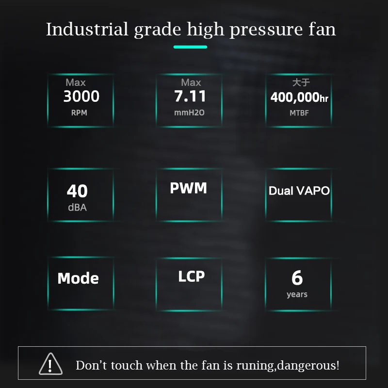 Phanteks T30 Industrial Grau o 12cm Pwm Água Ventilador de Refrigeração de ar Dupla Vapo Rolamento 120x120x30 mm Poderoso Mestre Refrigerador de Alta Pressã - Imagem 3