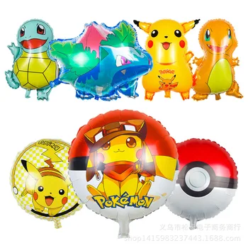 

200pcs/lot pokemon Balloon Kids Happy birthday party baby shower decoration Pikachu ballons kids toys globos