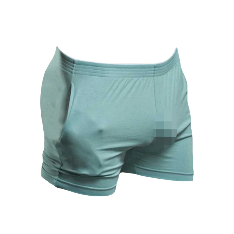 Мужские сексуальные мужские нижнее белье шорты специальные трусы домашняя одежда для сна - Цвет: Зеленый
