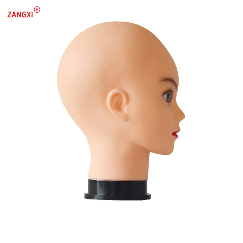 55cm Bald Mannequin Head With Clamp Cosmetology Manikin Head For Makeup Practice Female Maniqui Head For Wig Making Hat Display