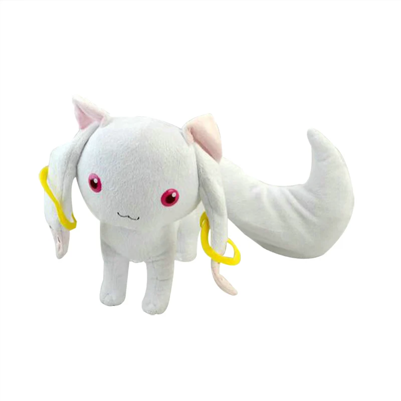 1PC 23cm Plush Toy Kyubey Puella Magi Madoka Magica Magic Qbay Soft Stuffed Toys Doll for Kids Girls Birthday Gift the amazing digital circus metal bookmark plush magic digital circus rabbit joker student stationery birthday gift for kids