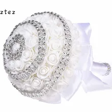 Свадебный букет ручной работы Свадебный букет розы Свадебные цветы Свадебные букеты с декорации с лентой SPH179