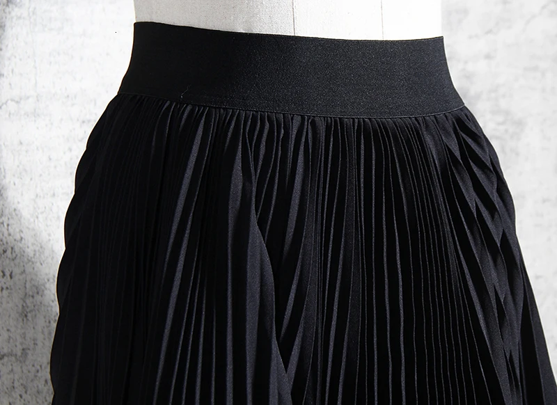 TWOTWINSTYLE повседневные черные юбки с неровным подолом для женщин, высокая талия, элегантная плиссированная юбка для женщин, осень, модная одежда, новинка