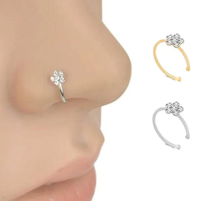 POU Fake Nose Rings 3 colours - Black, Rose Gold & Silver Stainless Steel |  Shop Today. Get it Tomorrow! | takealot.com