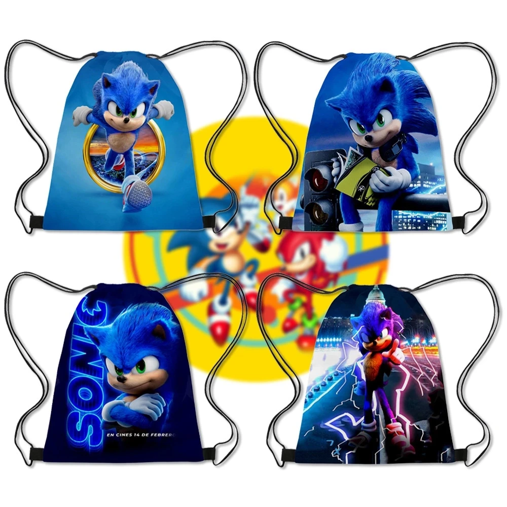 Sonicing de dibujos animados 3D bolsa de dibujos animados de impresión Casual mochila niño niñas mochila el erizo de Halloween bolsa de Cosplay