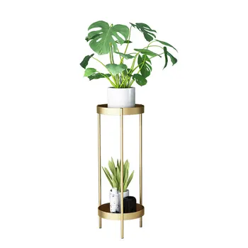 

50cm Household Indoor Plant Stand Flowerpot Holder For Home Decor Holder Home Garden Indoor Display Plant Stand Shelf - Golden