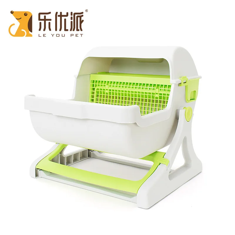 Portable Pet Supplies Factory Direct Sale Extra Large Semi-automatic Cat Toilet Pet Toilet Semi-closed Cat Litter Box Automatic Portable Pet Supplies Factory Direct Sale Extra Large Semi-automatic Cat Toilet Pet Toilet Semi-closed Cat Litter Box Automatic
