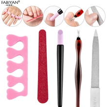 Nail Art Файлы мертвой кожи, пилочкой для шлифовки удалить полировки Измельчить маникюра 5 шт./компл. инструмент для педикюра педикюр набор разделитель пальцев