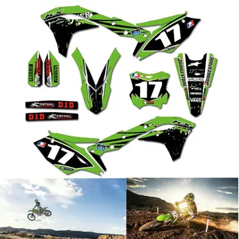 

Customized Motorcycle TEAM GRAPHICS & BACKGROUNDS DECALS STICKERS Kits For Kawasaki KXF250 KXF450 KXF 250 KXF 450 2017 2018 2019