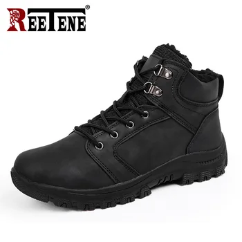 

Anti-Skidding Working Shoes Men'S Boots Comfy Winter Boots Men Short Plush Snow Boots For Men High Quality Waterproof Boots Male