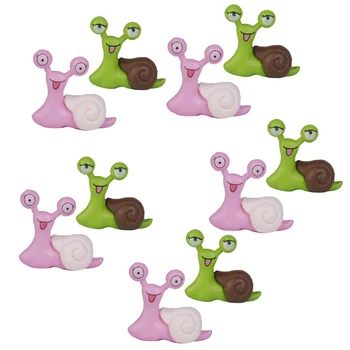 

10pcs Mini Dollhouse Bonsai Fairy Garden Landscape Couple Snail Decoration