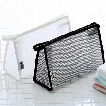 

Local stock Clear Transparent Plastic PVC Travel Cosmetic Make Up Toiletry Bag Zipper US STO
