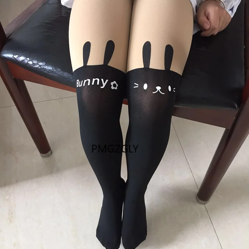 Girl Tights Baby Girls's Tights Fashionable False High Printed Cottons Pantyhose Opaque Velvet Pantyhose For 3-15 years kids pantyhose
