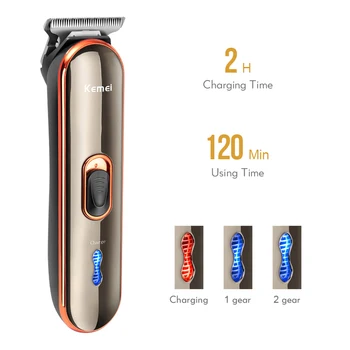 

Kemei Professional Electric Hair Clippers 2 Hours Fast Charging Trimmer Rechargeable/Electric Both Work Hair Styling Tools 45D