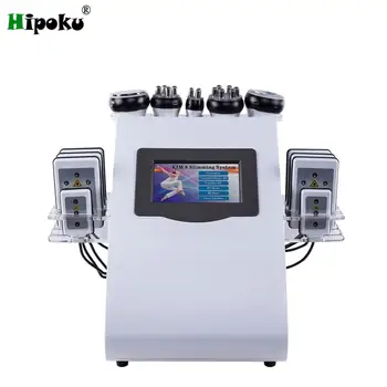 

6 In 1 40K Cavitation Vacuum Radio Frequency Laser 8 Pads lipo Laser Slimming Machine Ultrasonic Liposuction Cavitation Machine
