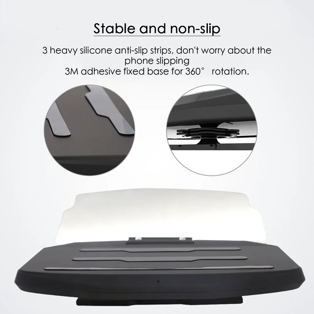 Автомобильная навигация HUD автомобильный телефон Монтажный кронштейн Универсальный автомобильный телефон Монтажный кронштейн проекционное крепление Черный ABS прочный
