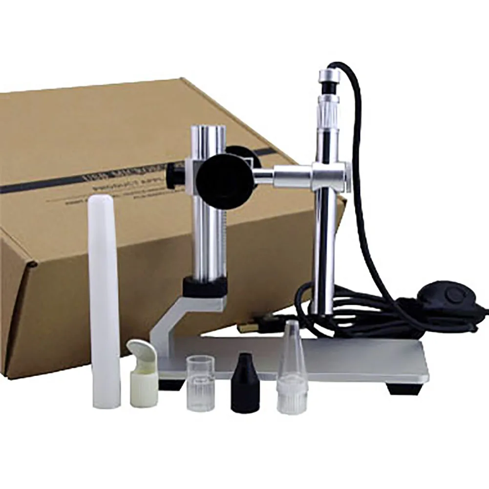 

2MP 8 LED 500X USB Microscope Digital Microscope 2MP USB Digital Microscope Video Camera Repair With New Metal Stand